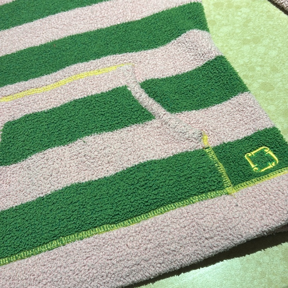 Julep Lounge Pink Green Striped Hoodie View 3